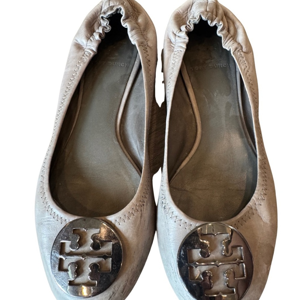 Tory Burch Gray Ballet Flats. Size 8.5